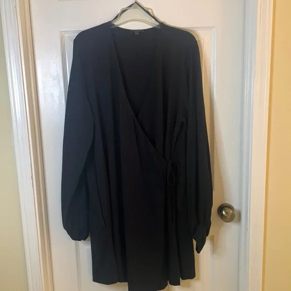 COS Black Wrap Dress - Picture 1 of 8